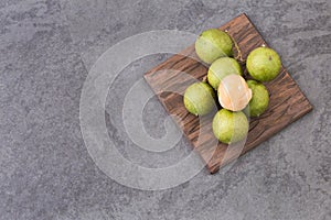 Fresh ripe peeled quenepa fruit - Melicoccus bijugatus