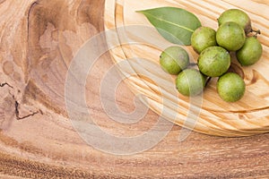 Fresh ripe peeled quenepa fruit - Melicoccus bijugatus