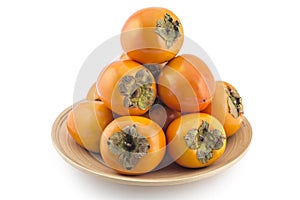 Fresh ripe persimmon fruit