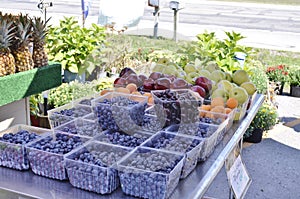 Fresh ripe produce displayed for sale