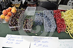 Fresh ripe produce displayed for sale