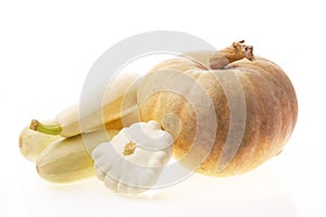 Fresh ripe pumpkin and marrows.