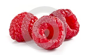 fresh ripe raspberries