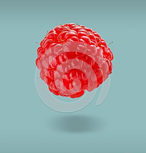 Fresh ripe raspberry macro