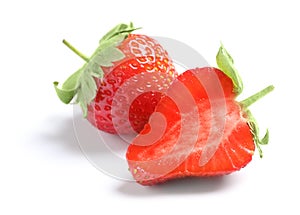 Fresh ripe red strawberries