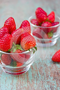 Fresh ripe red strawberries