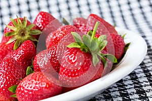 Fresh ripe red strawberries