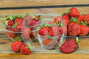 Fresh ripe red strawberries.