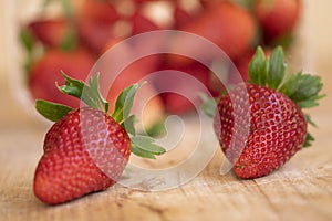 fresh and ripe strawberries