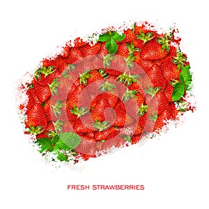 Fresh, ripe strawberries. Isolated on a white background. Organic products. Healthy food