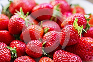 Fresh ripe strawberry. Berries background, close up