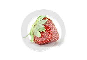 fresh ripe strawberry isolated on white