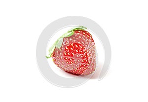 Fresh ripe strawberry isolated on white