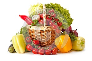 Fresh and ripe vegetables. Healthy vegan food