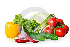 Fresh ripe vegetables