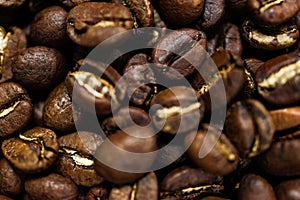 Fresh roasted Arabica coffee beans. Great backgroung. Good for wallpapers or photobackground