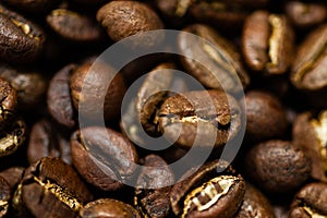 Fresh roasted Arabica coffee beans. Great backgroung. Good for wallpapers or photobackground