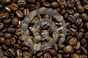 Fresh roasted Arabica coffee beans. Great backgroung. Good for wallpapers or photobackground