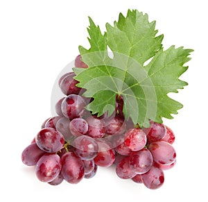 Fresh rose grapes with leaf