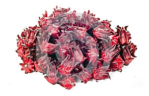 Fresh Roselle isolate on white background