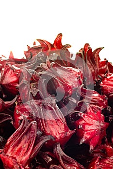 Fresh Roselle isolate on white background