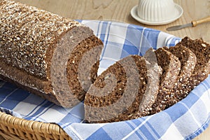 Fresh round multigrain bread