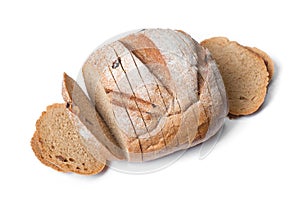 Fresh rounf sliced bread