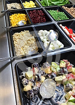 Fresh salad bar, fresh healthy Salad vegetables