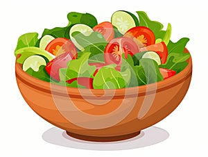 fresh salad bowl with vegetables