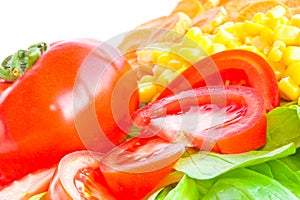 Fresh salad close-up.