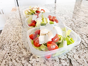 Fresh Salad Meals in Containers for Healthy Eating