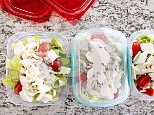 Fresh Salad Meals in Containers for Healthy Eating
