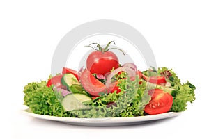 Fresh salad on the plate