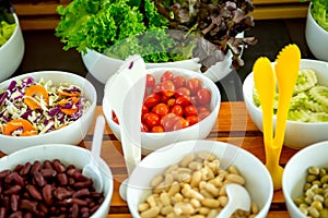 Fresh salad plate with mixed greens