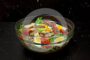 Fresh salad with tunny-fish