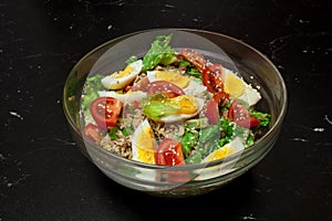 Fresh salad with tunny-fish