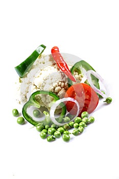 Fresh salad vegetables