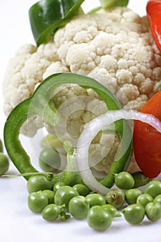 Fresh salad vegetables