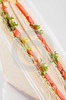 Fresh sandwich on white background