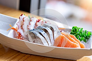 Fresh sashimi combo of japan