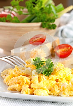 Fresh scrambled eggs