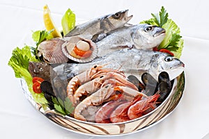 Fresh seafood. photo
