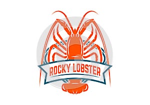 Fresh seafood. Emblem template with lobster. Design element for logo, label, emblem, sign, poster.