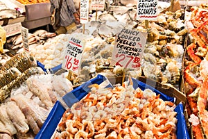 Fresh Seafood Offering at Seattle Pike Place Market, Washington