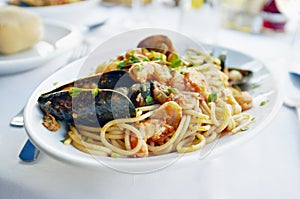 Fresh seafood pasta