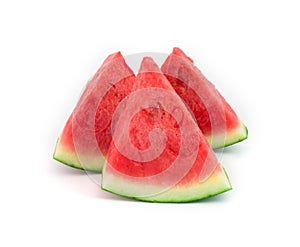 Fresh seedless watermelon isolated on white