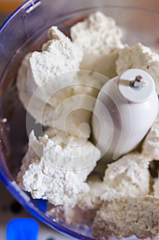 Fresh sheep romanian cheese called urda