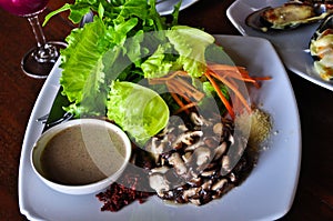 Fresh Shiitake Mushroom salad