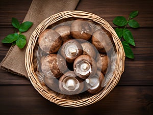 Fresh Shiitake Mushrooms, Raw Shitake Pile, Healthy Organic Asian Fungi