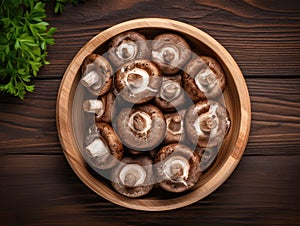 Fresh Shiitake Mushrooms, Raw Shitake Pile, Healthy Organic Asian Fungi